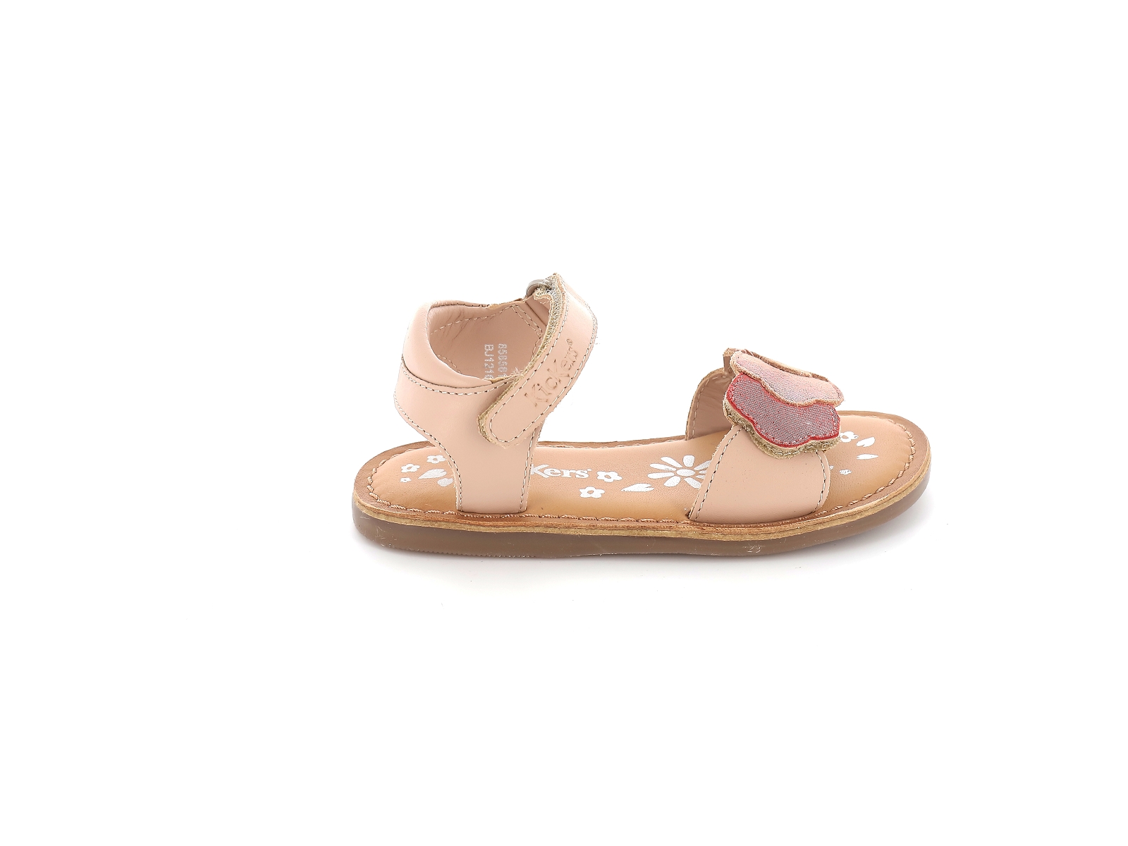 Kickers-858581 Cuir Rose