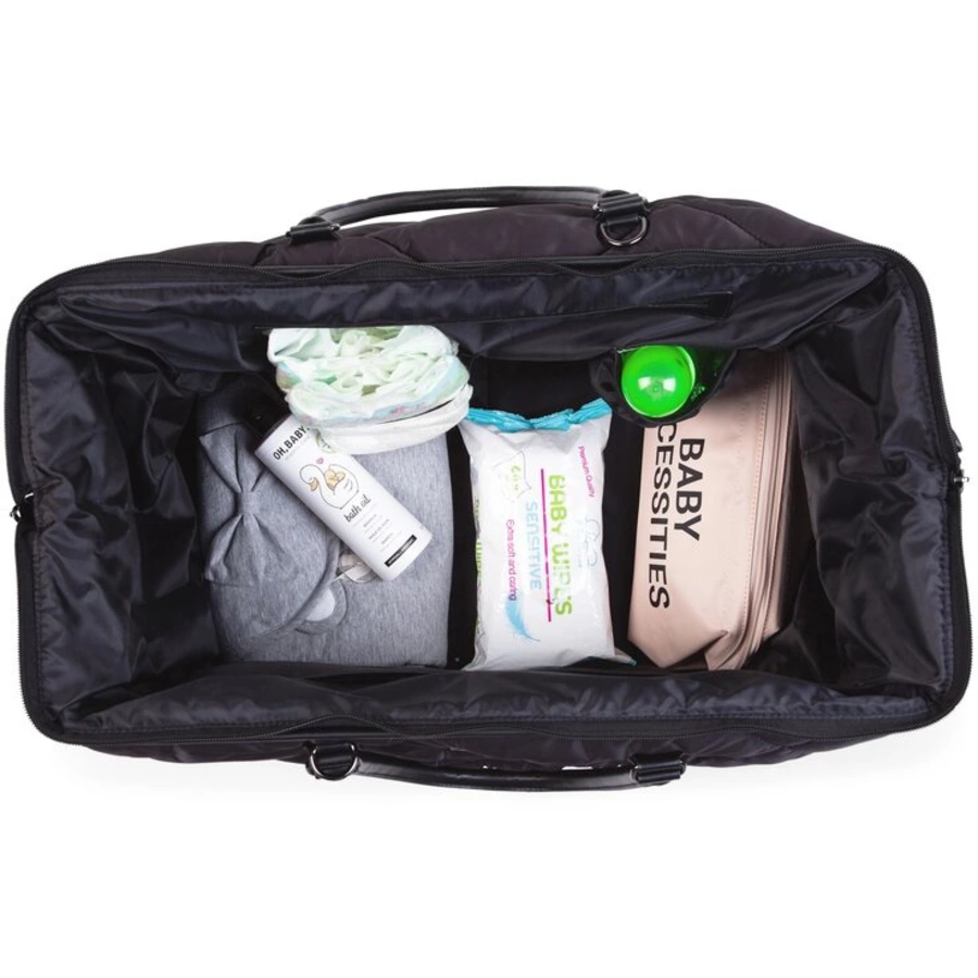 CHILDHOME Mommy Bag gesteppt schwarz