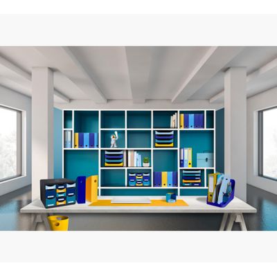 Exacompta BeeBlue - Lot de 4 corbeilles à courrier - couleurs assorties