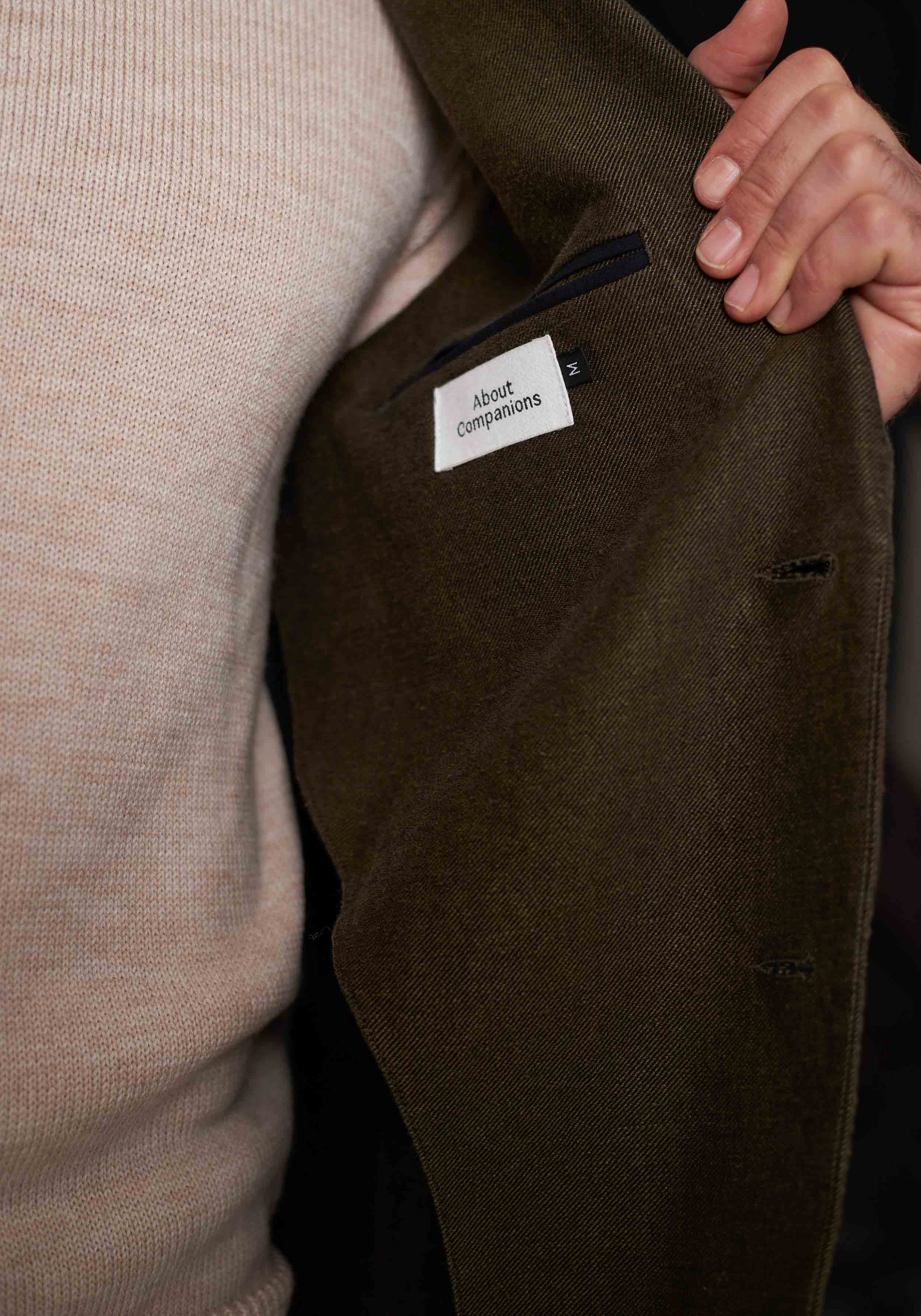 About Companions Leinen-Blazer Enver Olive Winter Linen