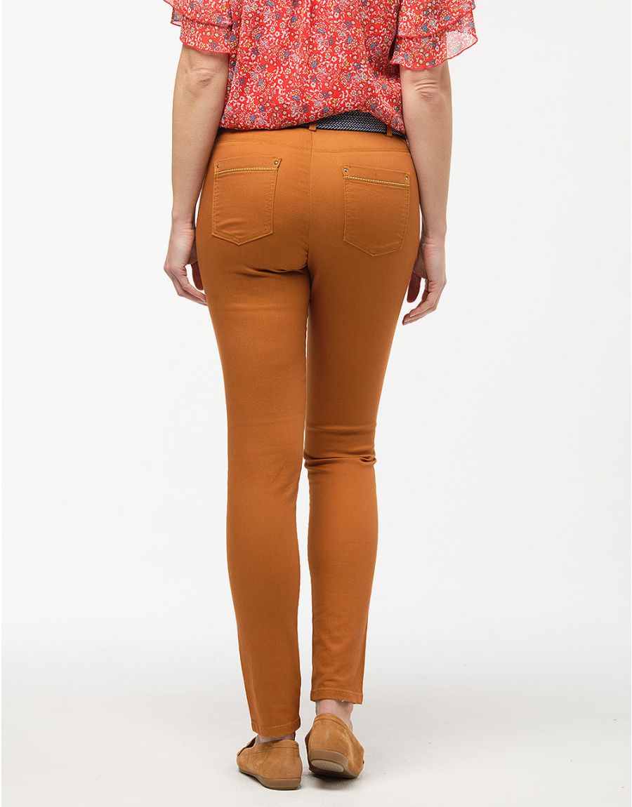 Pantalon coton orangé