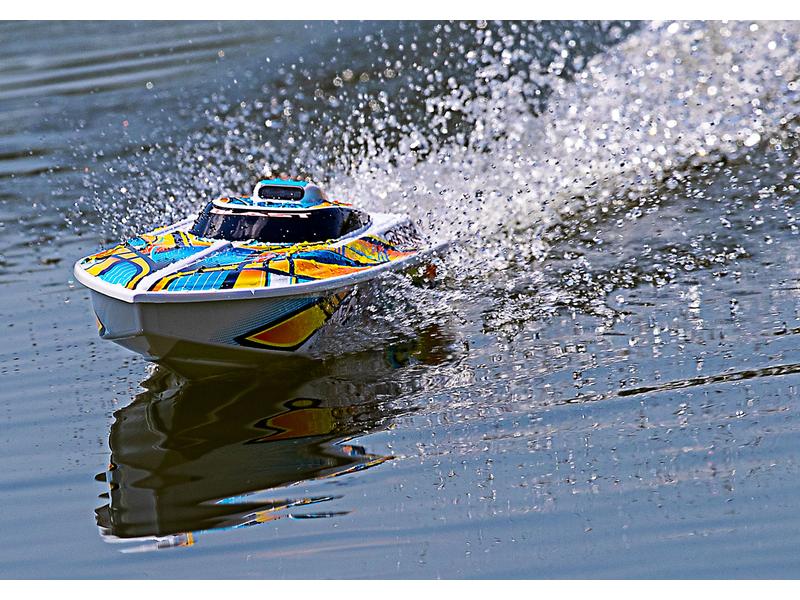 Traxxas Speedboot Blast 603 mm Orange RTR RC Rennboot mit «Deep-V» Rumpf