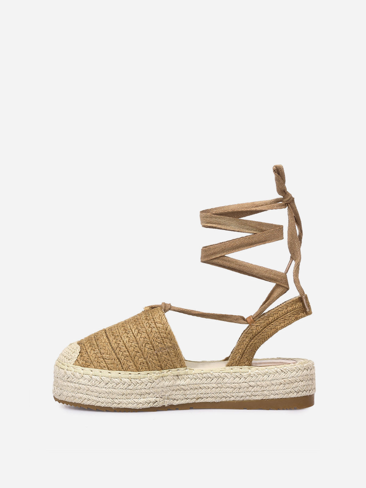 Espadrilles à nouer en chanvre- Camel