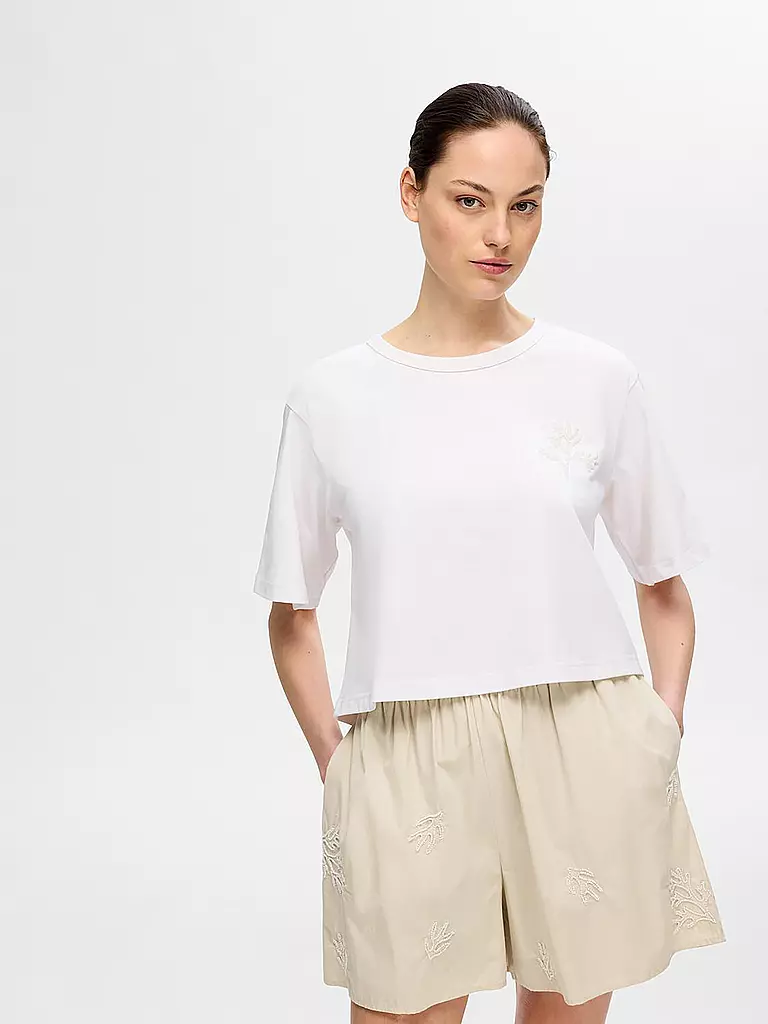 SELECTED FEMME T-Shirt SLFMARITA weiss