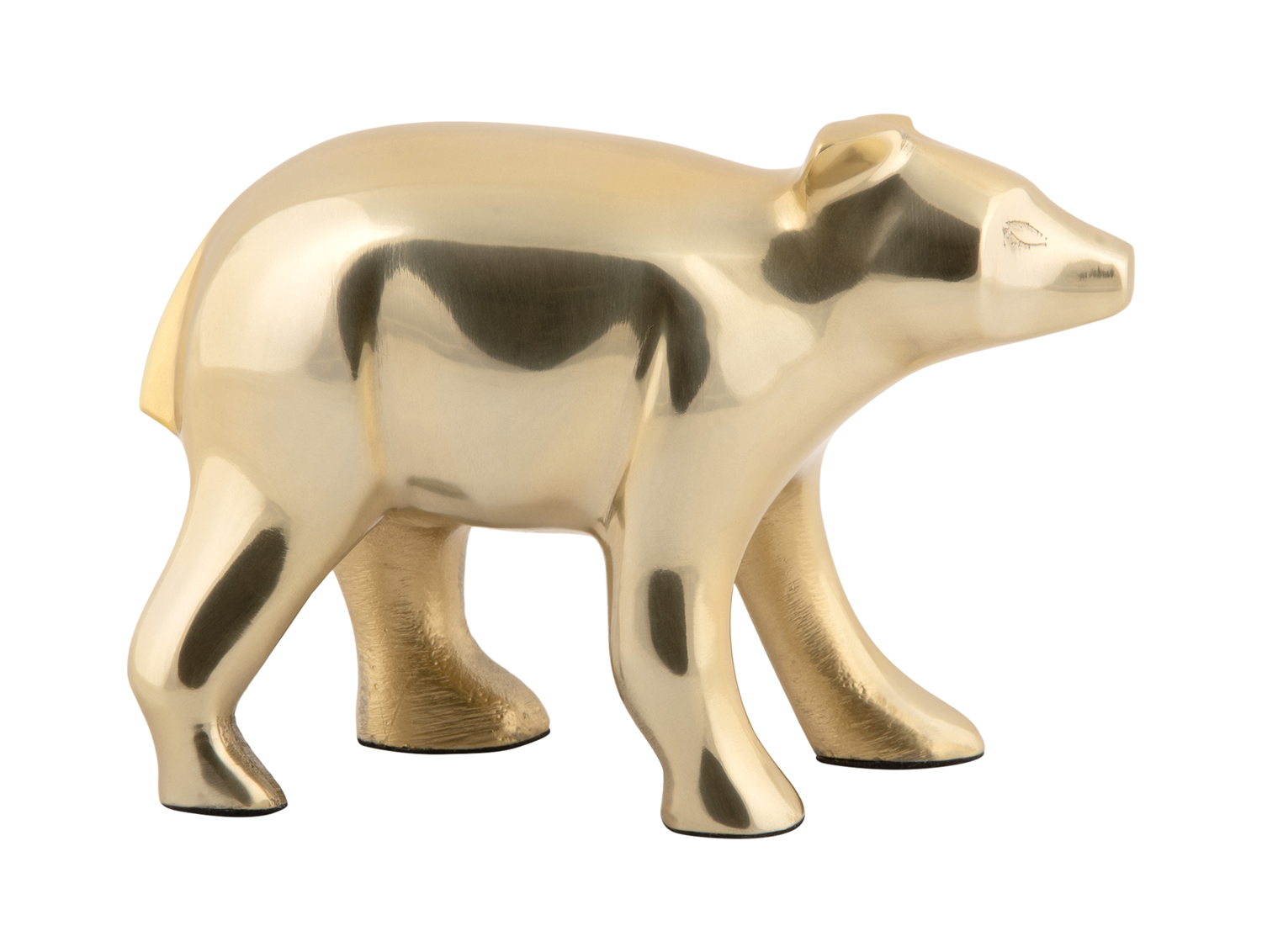 Statue Bear metal gold plated