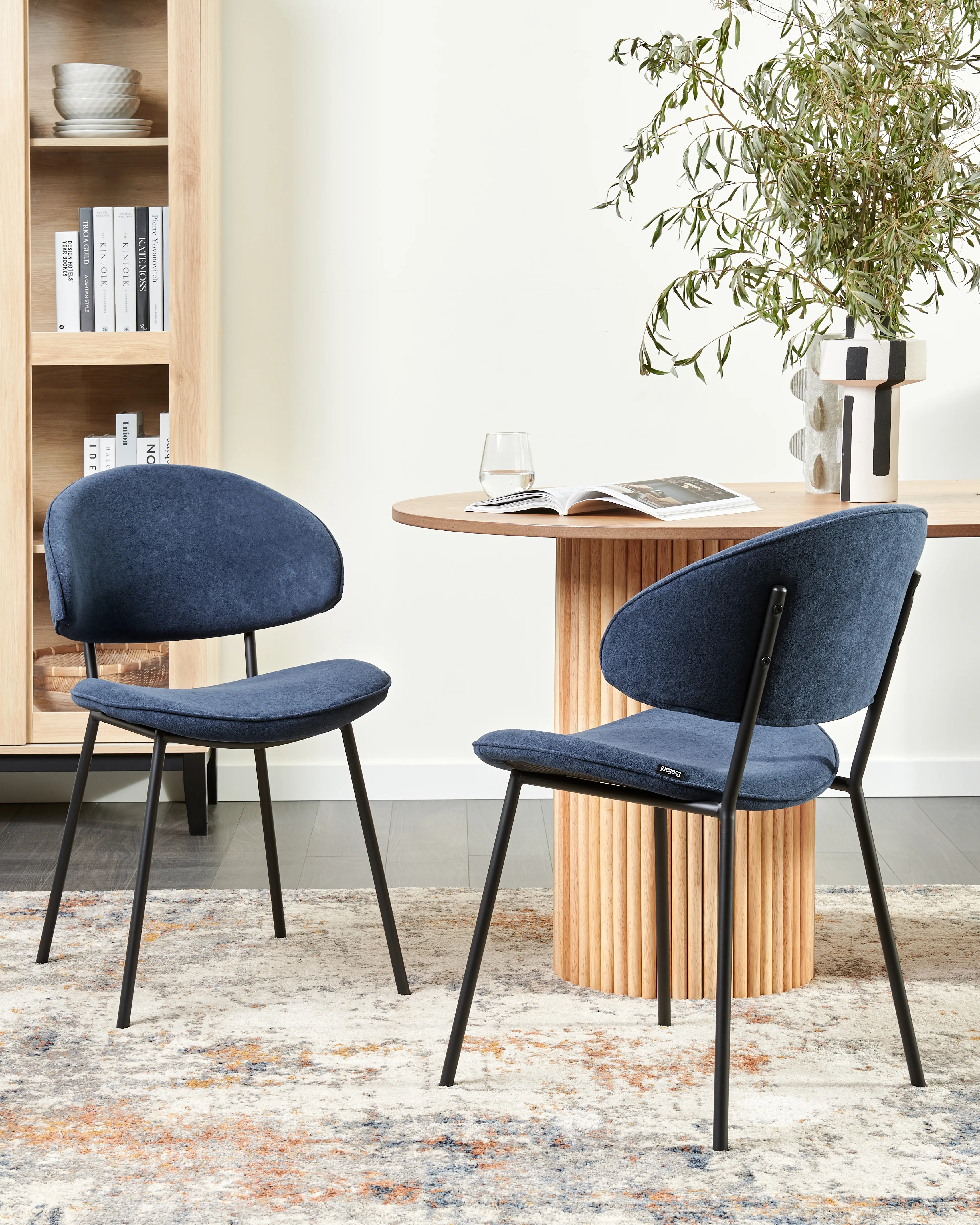 Set van 2 eetkamerstoelen KIANA Donkerblauw