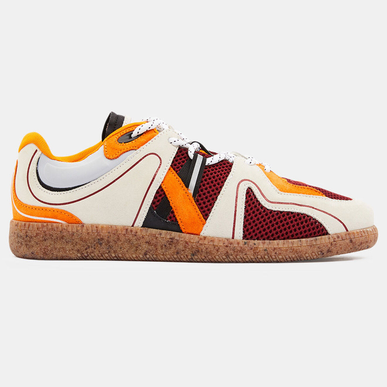 Ganni Sneakers en Cuir & Textile retro orange/blanc/rouge