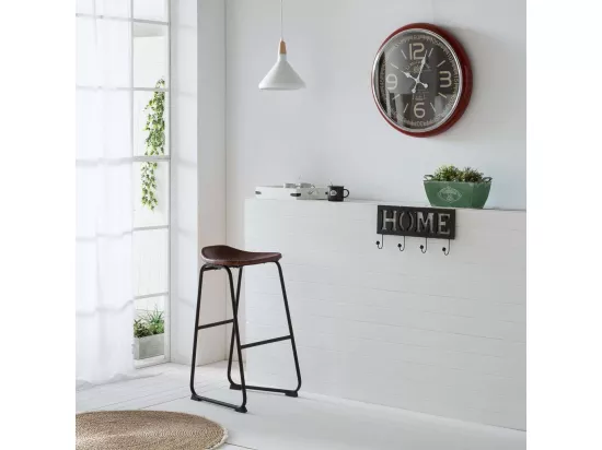 Horloge murale en métal rouge d62x5h