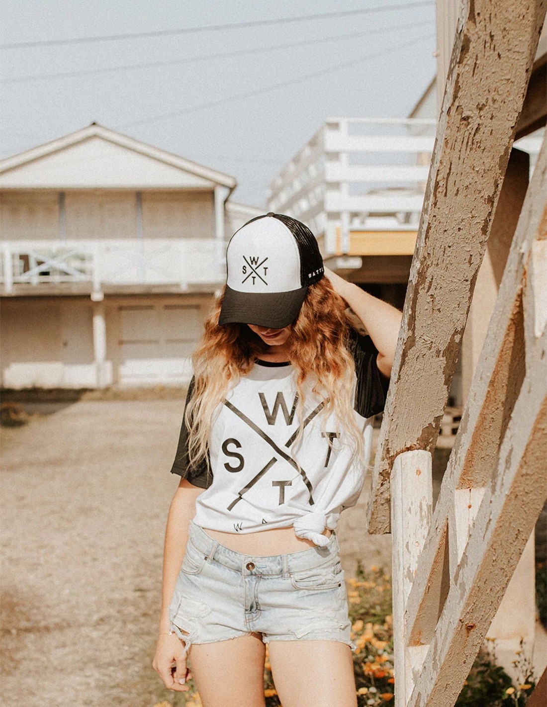 watts Casquette tribe trucker Blanc/Noir