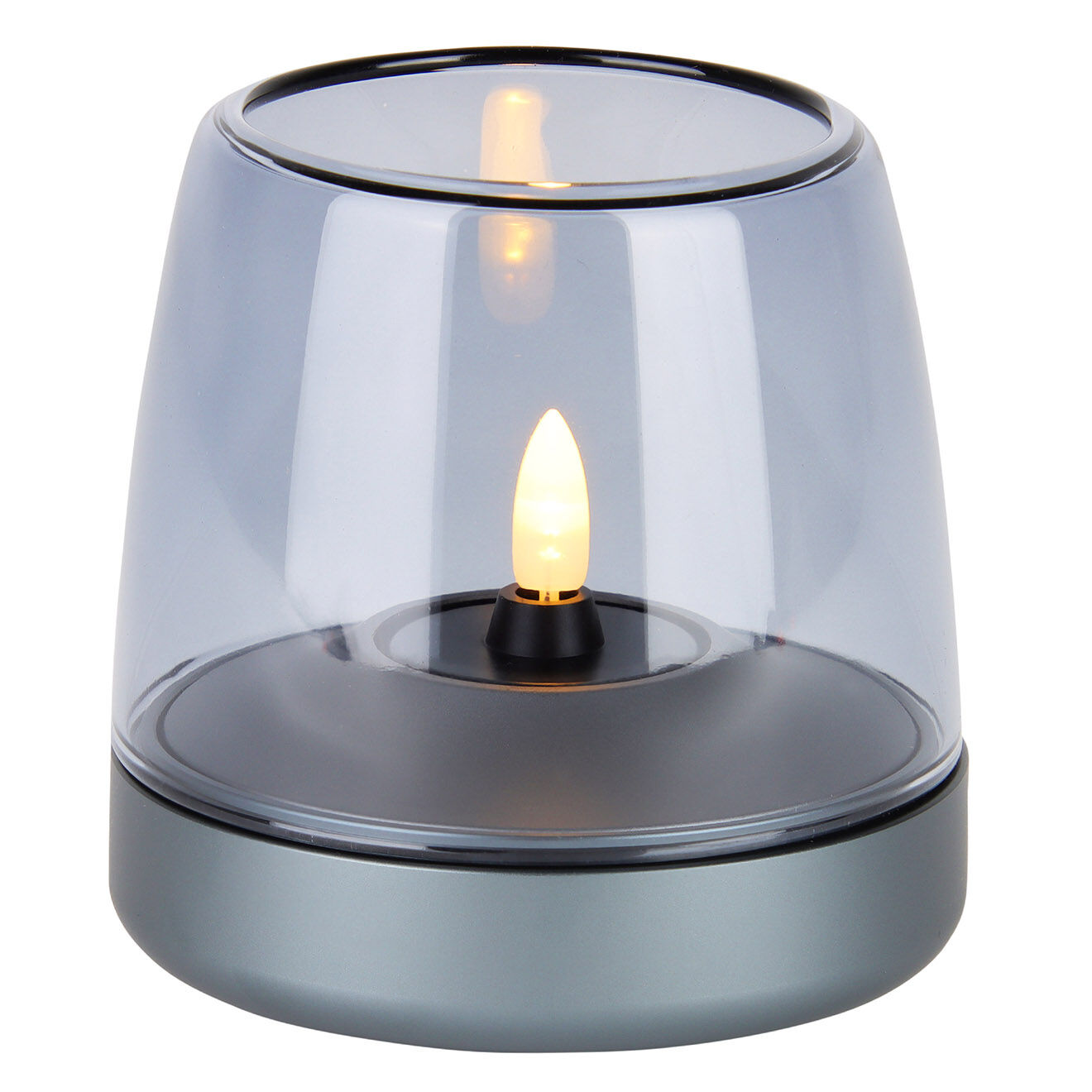 Kooduu Bougeoir Glow 10 gris bleu - D.9.4x9.3 cm