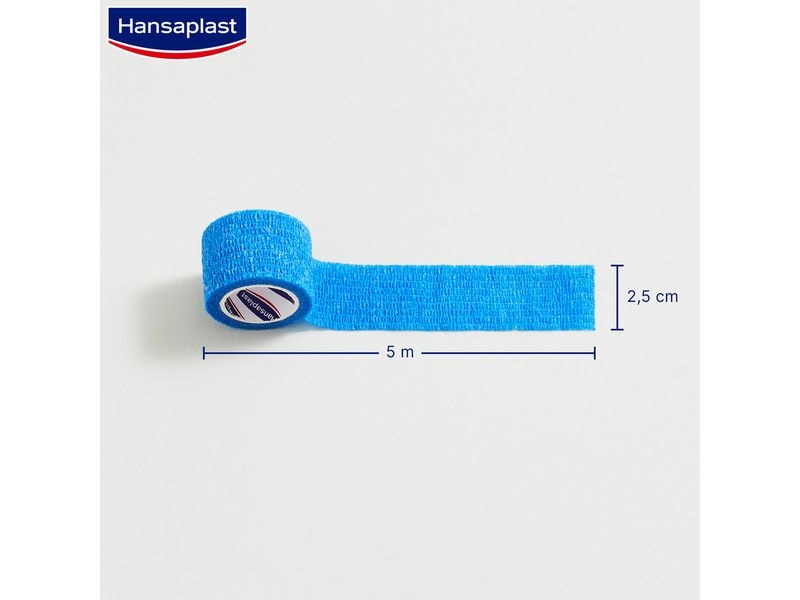 Hansaplast Selbsthaftender Fingerverband 2.5 cm x 5 m Wasserabweisender Verband für die Wundversorgung kleinerer Wunden an den Fingern