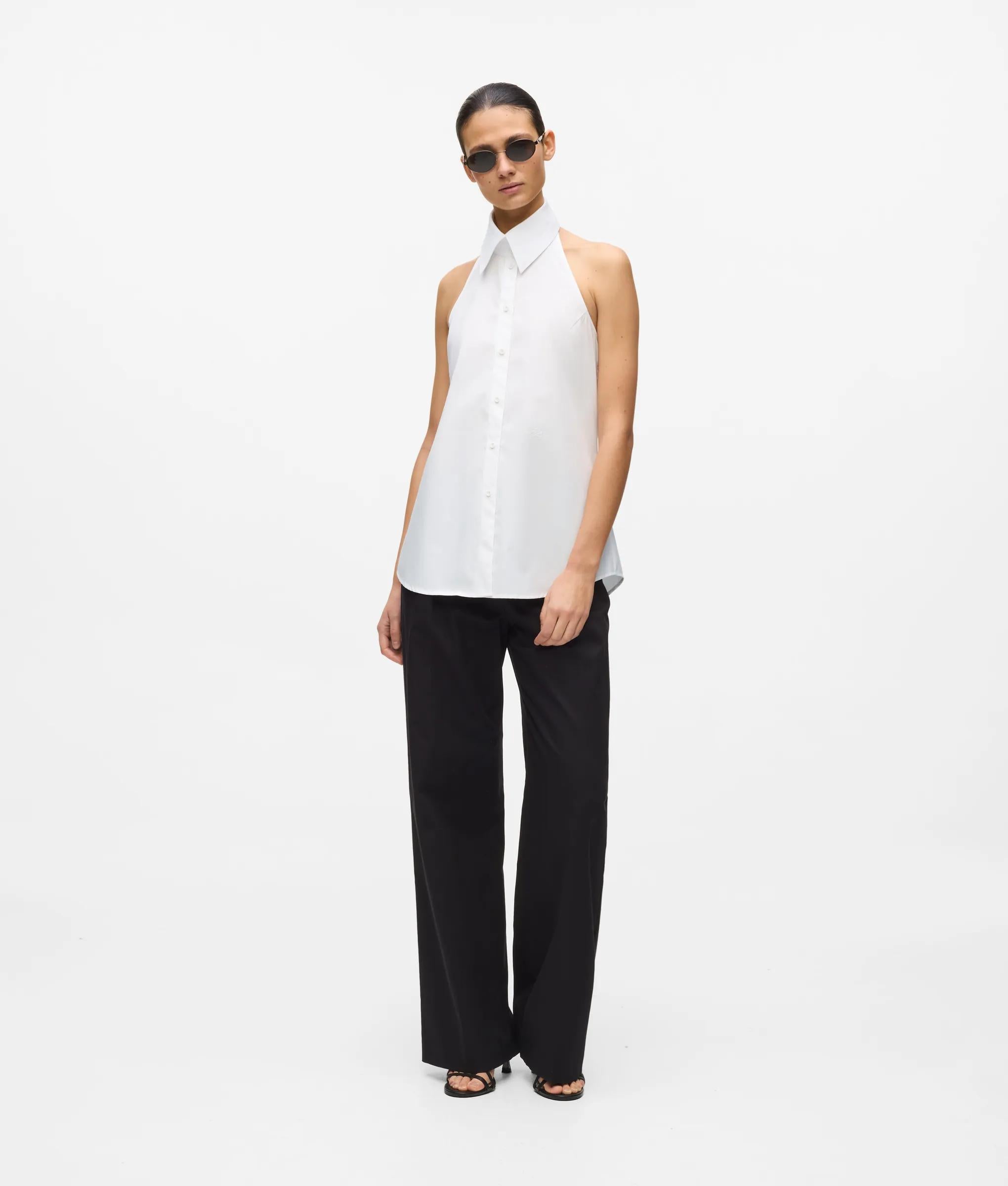 Mouwloos shirt met Stropdas