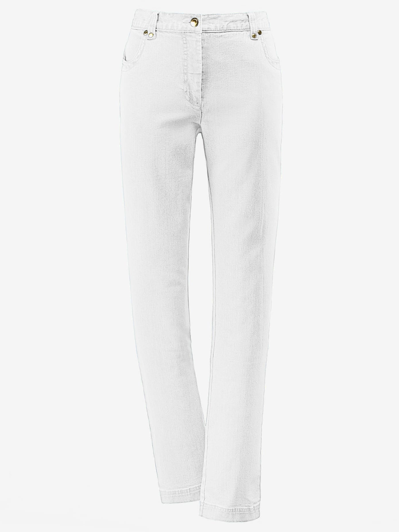 Jean coupe droite avec ceinture élastique au dos