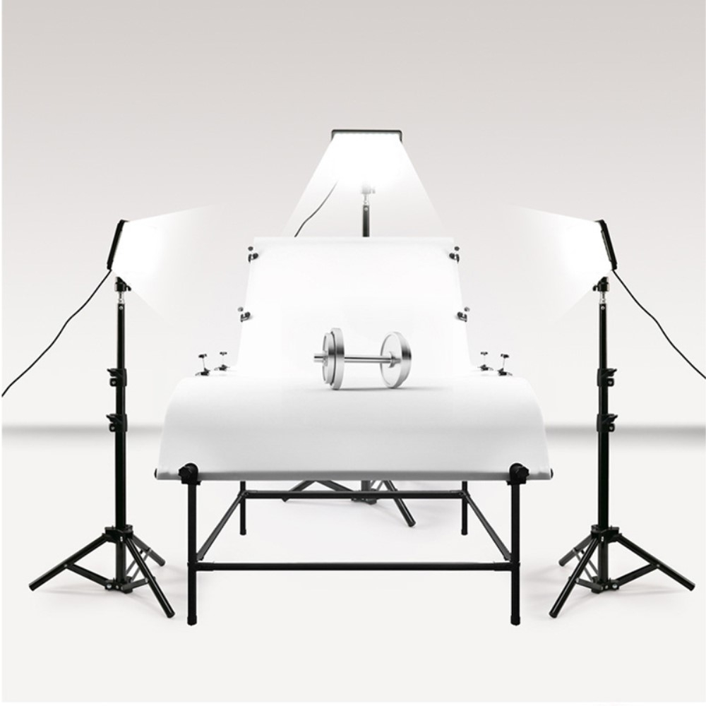 (145x96mm) LED Video Beleuchtung Foto Selfie Licht Studio Ausrüstung mit Mini Tripod (5600K) - Schwarz