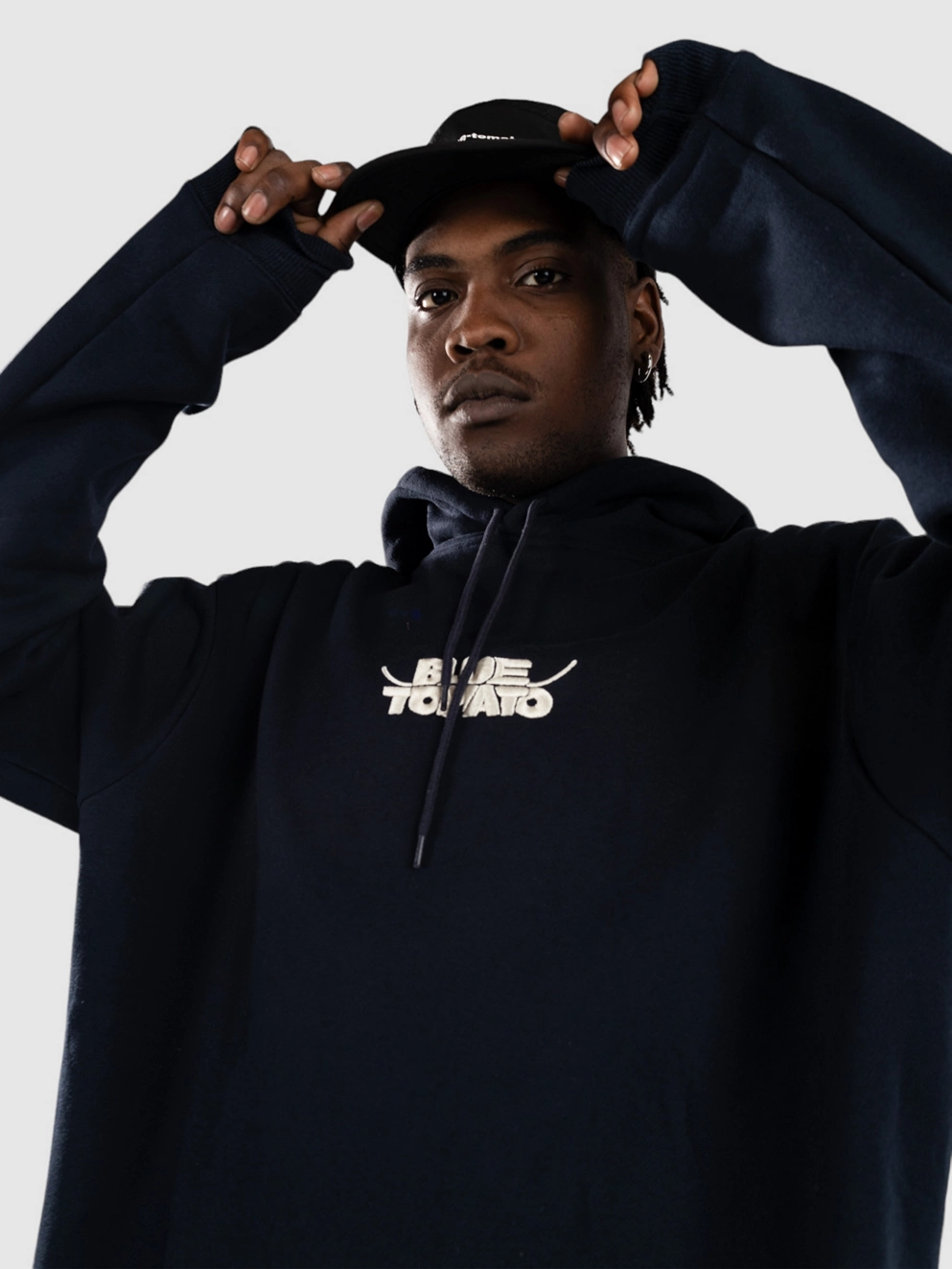Blue Tomato Centered Mini Logo Hoodie blue nights