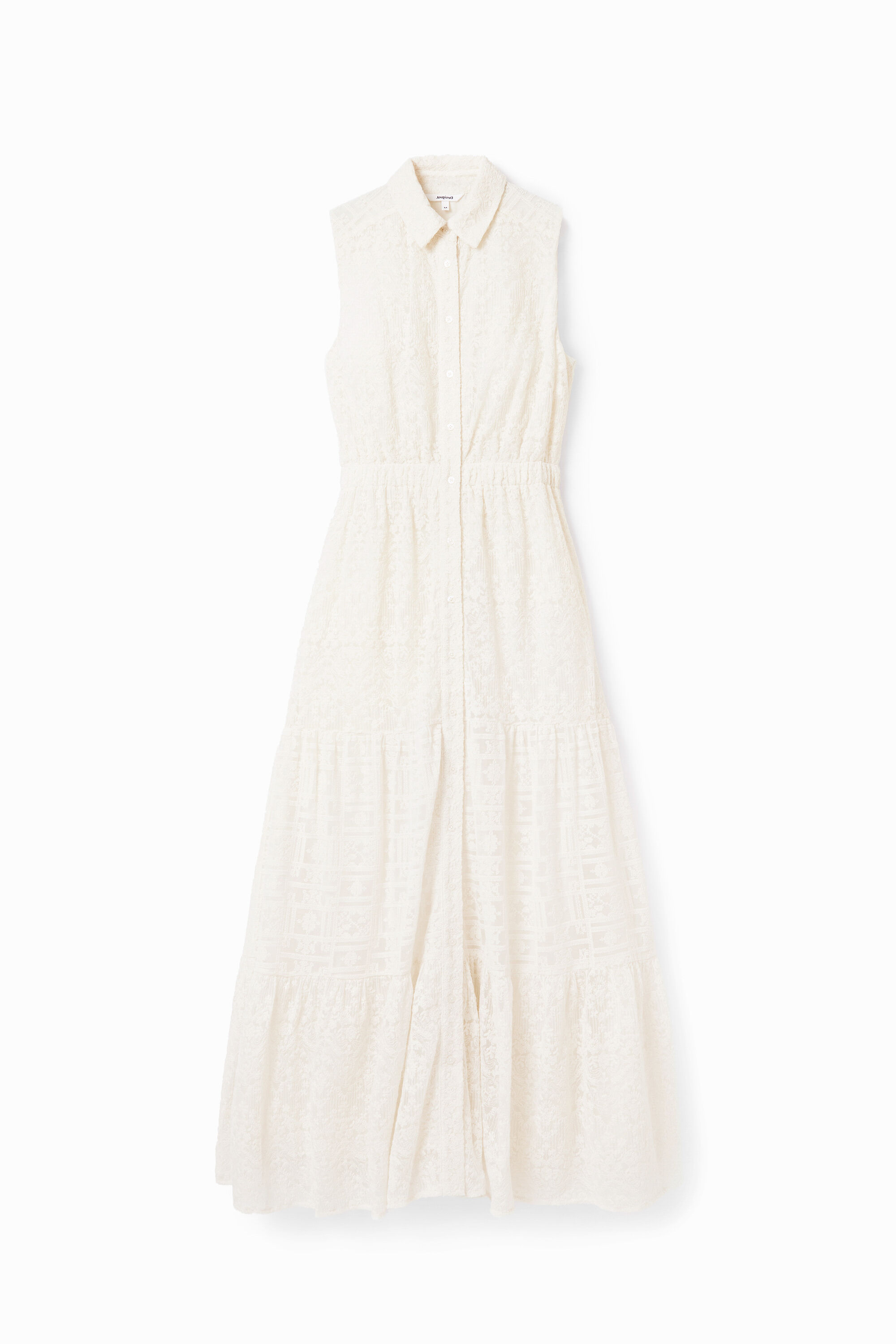 Robe chemise longue broderies