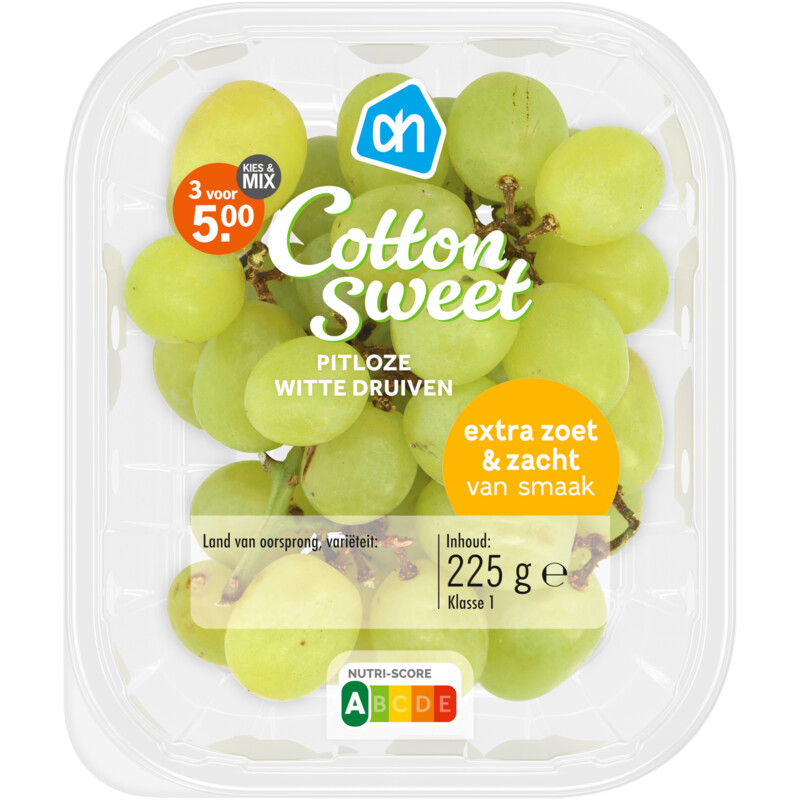 AH Cotton sweets pitloze witte druiven