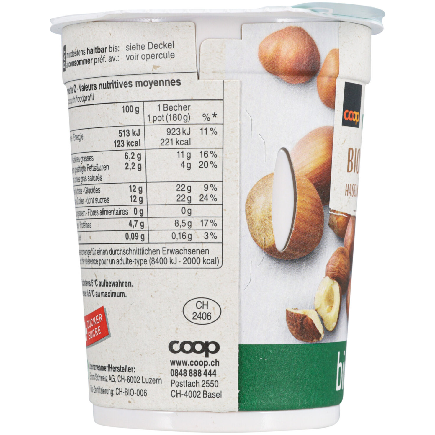 Naturaplan Bio Joghurt Haselnuss 2x180g