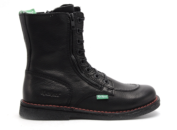 Kickers boots bottine plates femme meetickzip noir