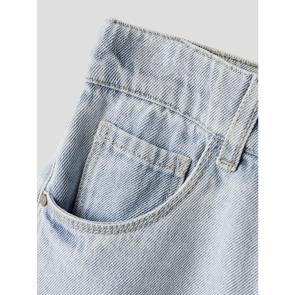 Køb Name It Light Blue Bleached Denim Nkfbella Skater Xwide Jeans 3111-Za Noos