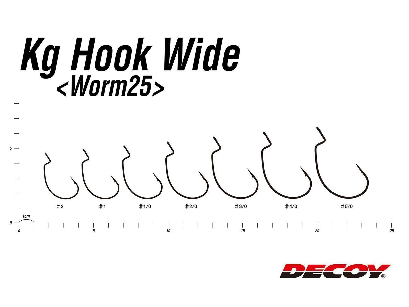 Kg Hook Wide Worm25 - Gr. 1/0(DECOY)