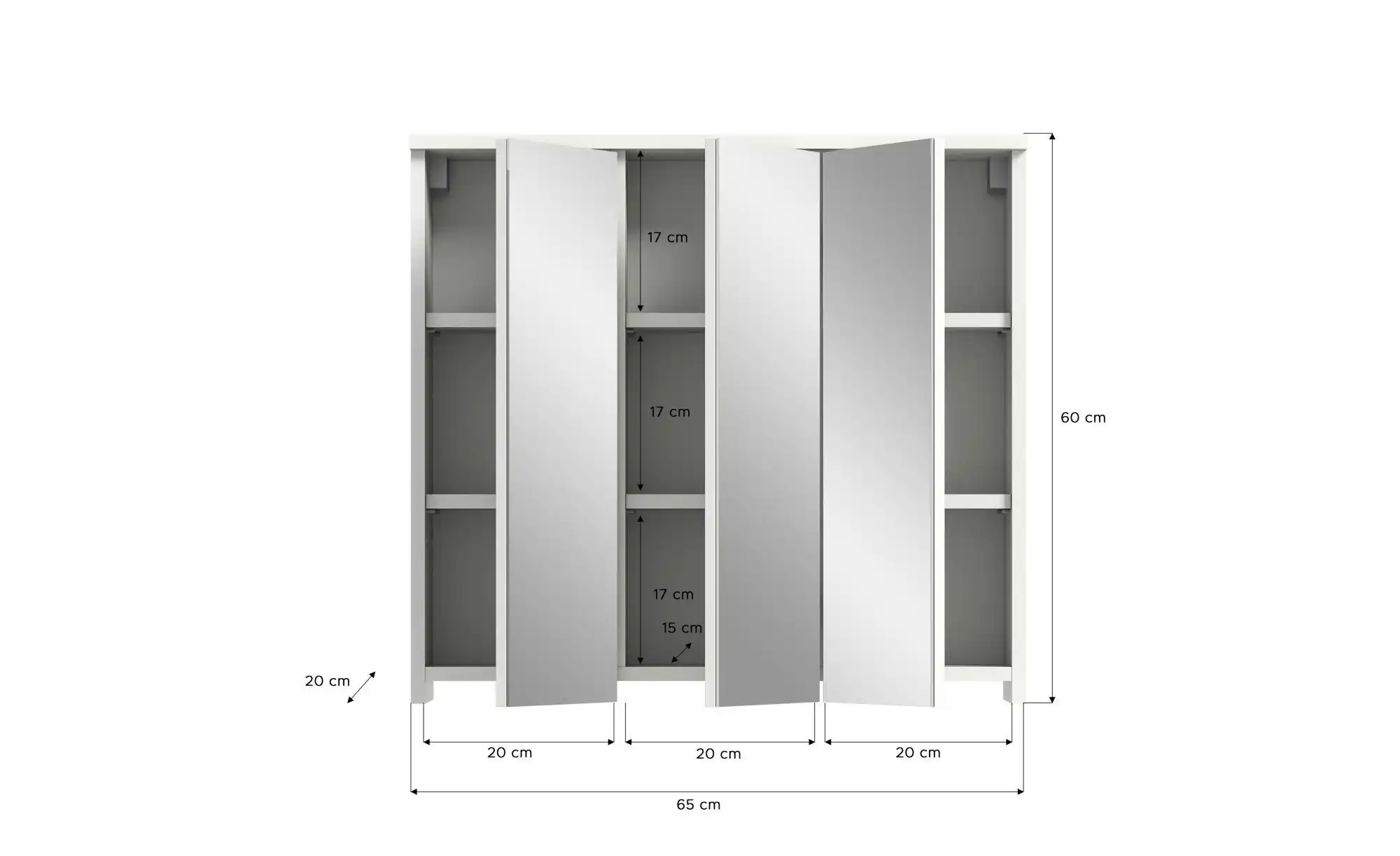 Spiegelschrank 2-türig