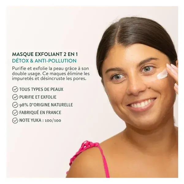 Máscara Esfoliante 2 em 1 Detox e Antipoluição Le Petit Olivier 75ml
