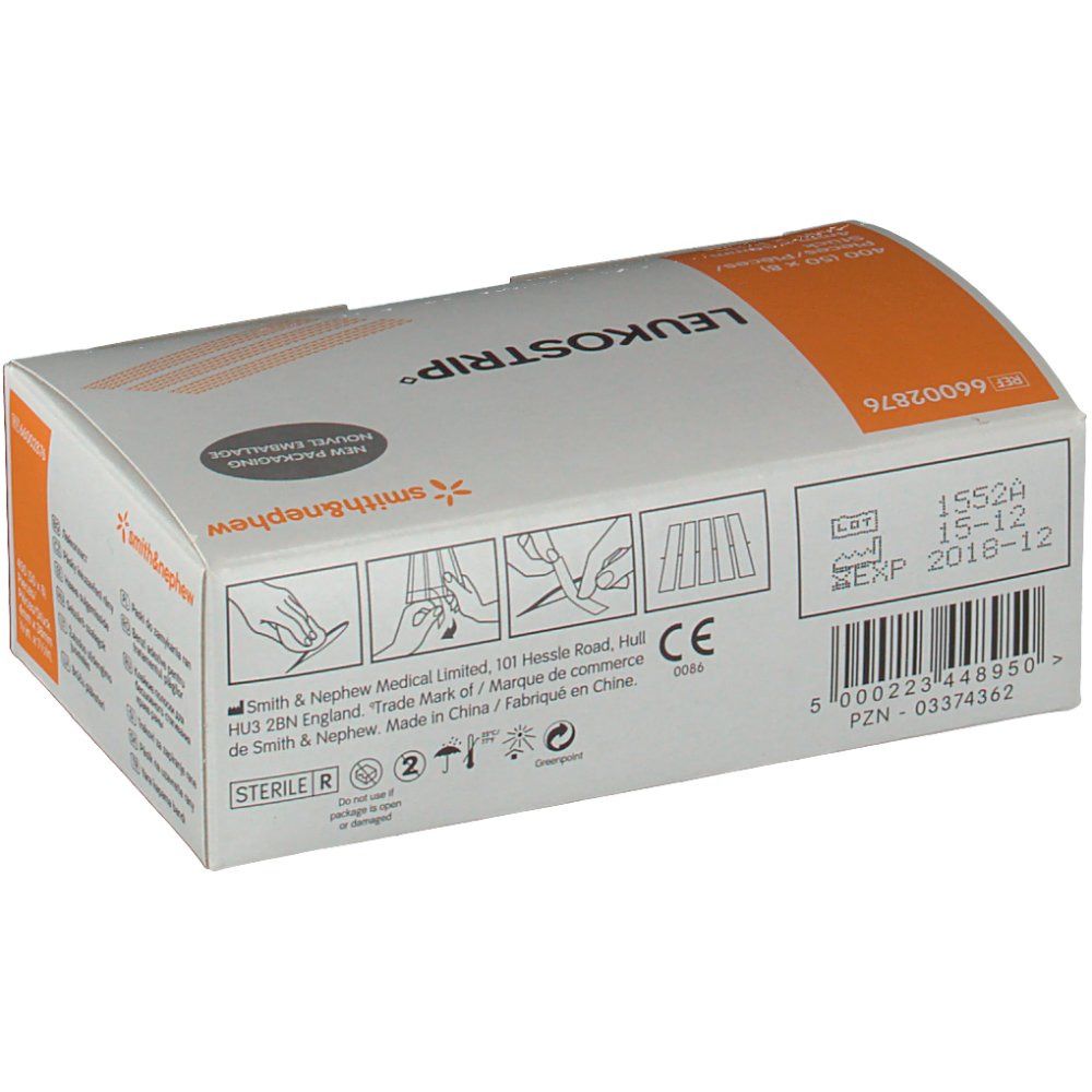 LEUKOSTRIP Nahtmaterialbox Wundnahtstreifen 4 mm x 38 mm