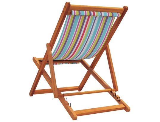 VIDAXL - Chilienne Chaises de plage pliables lot de 2 multicolore tissu