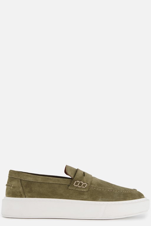 Invinci Instappers groen Suede