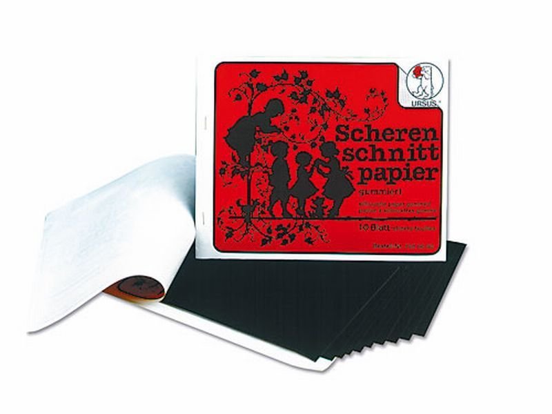 Bastelheft Scherenschnittpapier, gummiert