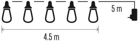LED Outdoor decoratieve ketting 100xLED/9,5m IP44