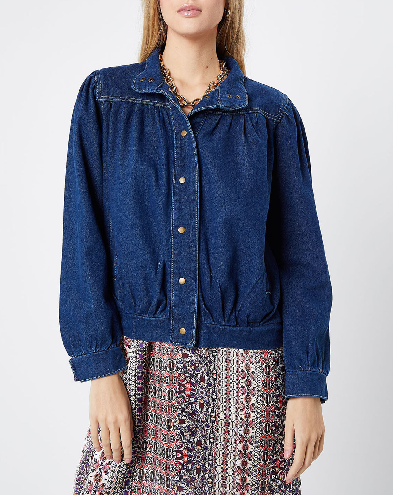 Molly Bracken Blouson en jean bleu