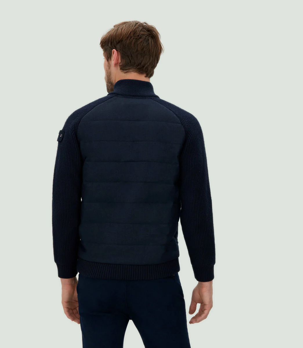 Sweat zippé col montant marine 