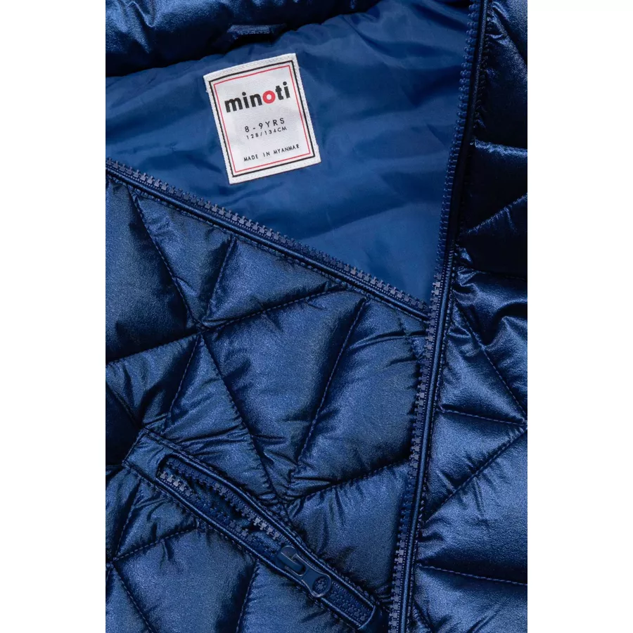 MINOTI Steppjacke mit Kapuze Dunkelblau