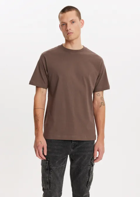 Basic t-shirt bruin (BRN)
