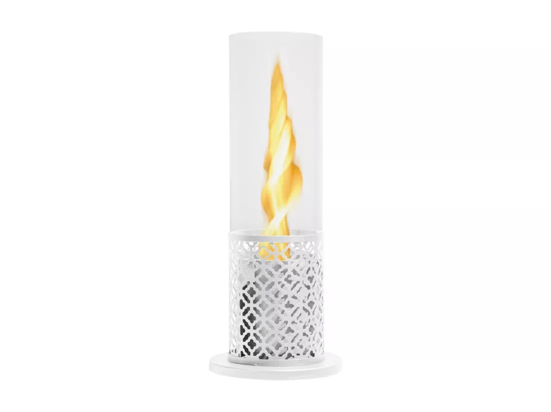 Cheminée à Bioéthanol de Table Tolosa Blanc D20 x H49,5