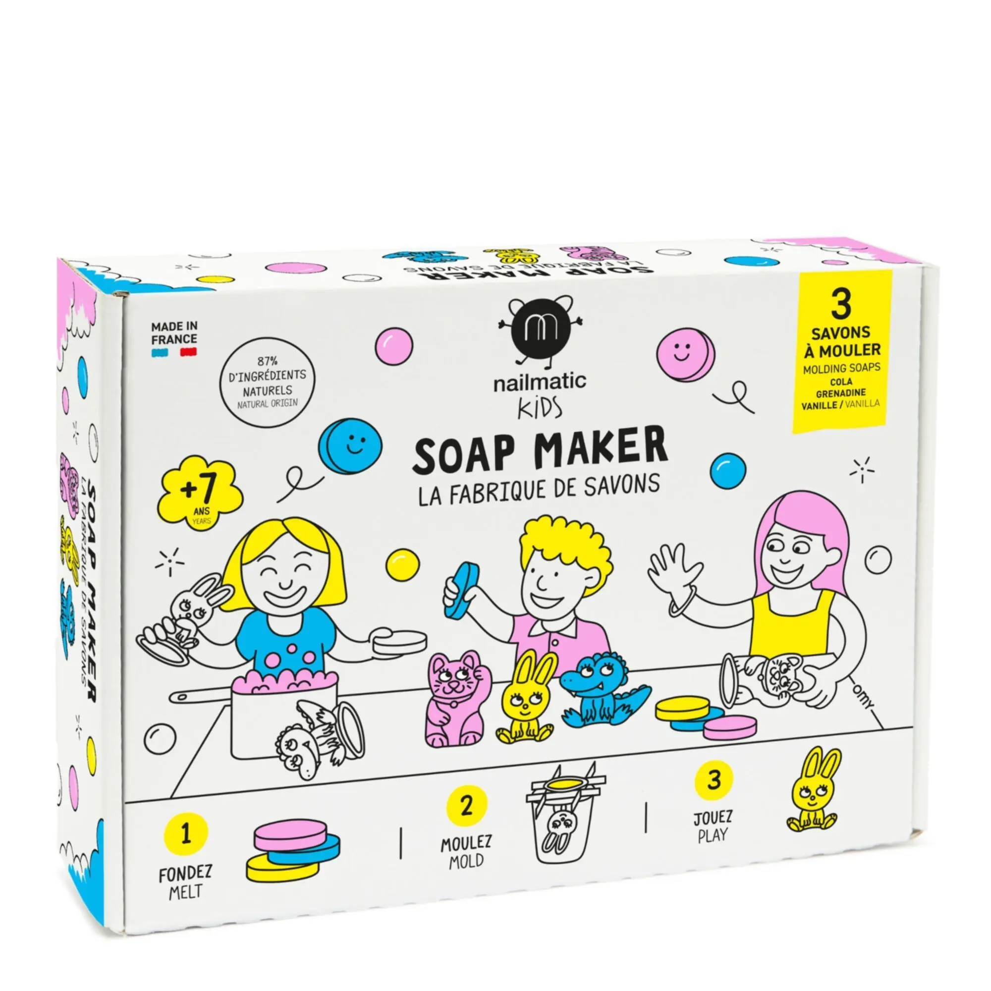 Nailmatic - La Fabrique de Savons 3 Savons à Mouler- Coffret enfant