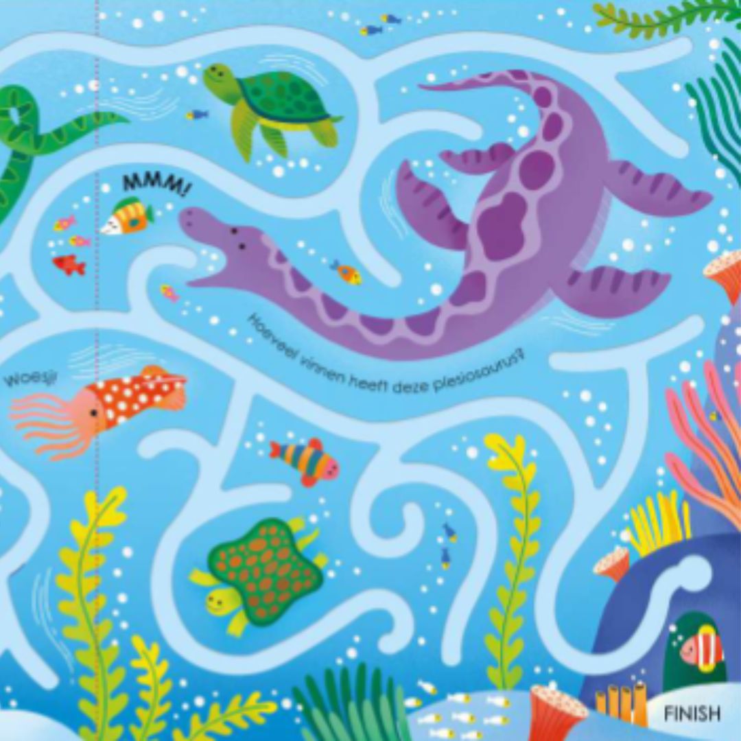 Uitgeverij usborne volg met je vinger dinosaurus