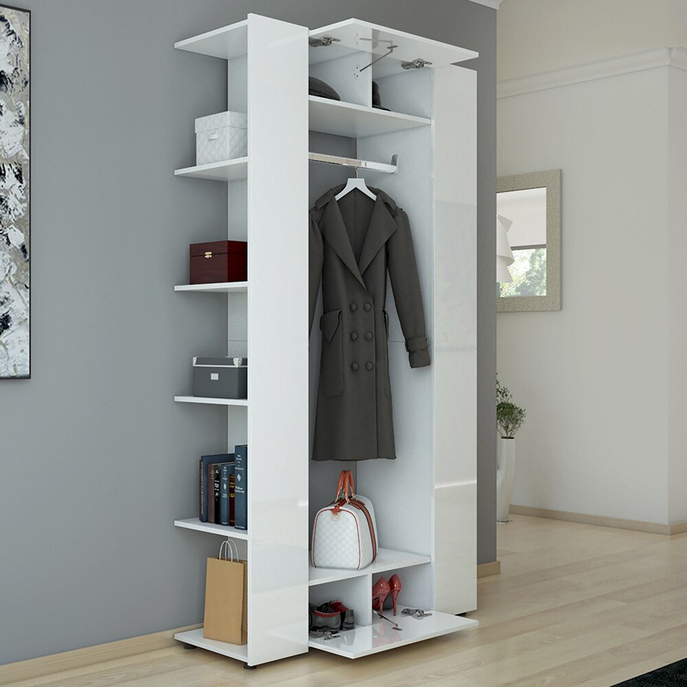 Vicco Dielenschrank Mats weiß Flurgarderobe Garderobe Kleiderschrank Flurmöbel