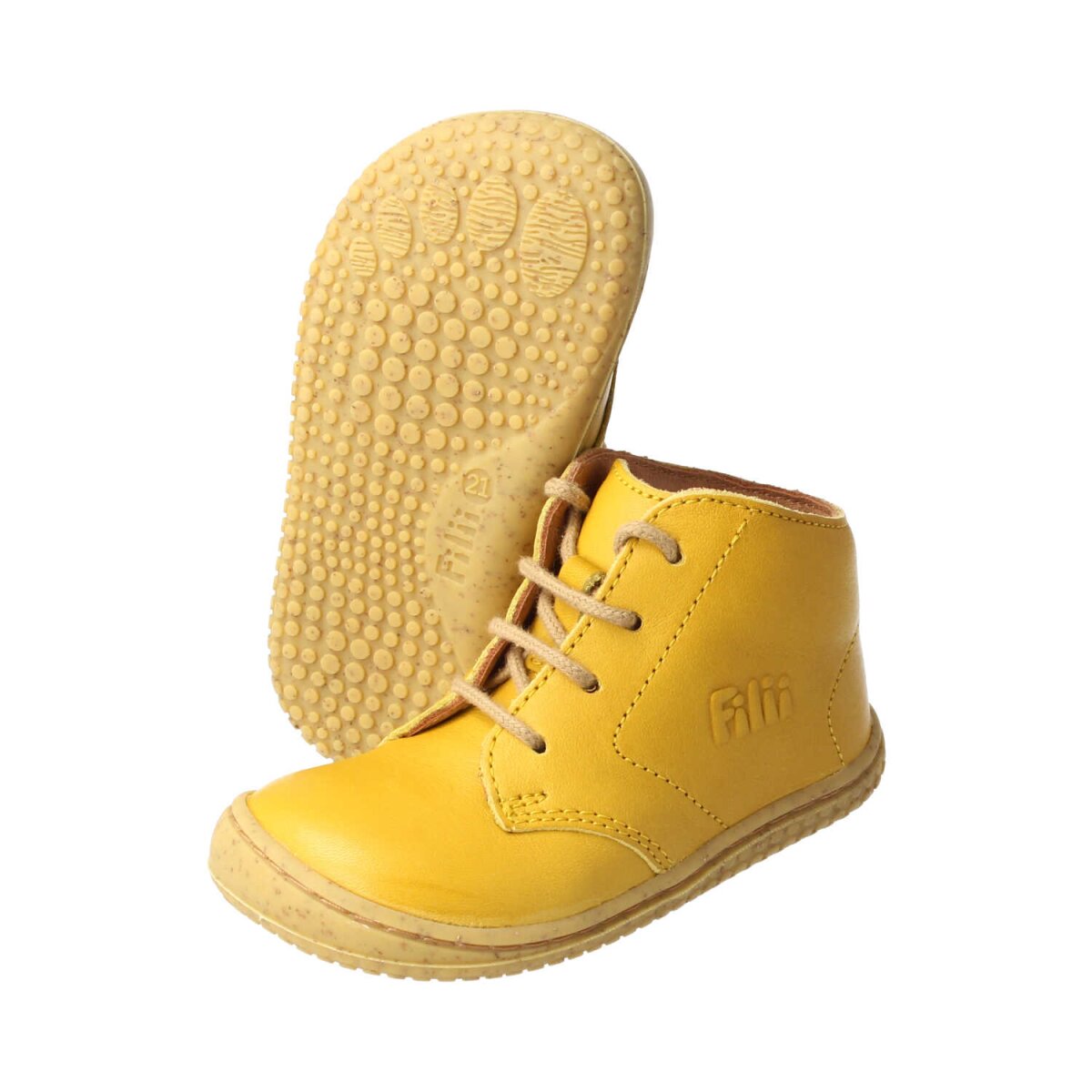 B3222-4 mustard SOFT-TOE BIO-nappa leather laces Weite/M