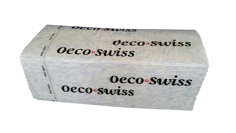 Oeco Swiss Falthandtücher C-Falz Comfort, weiss, 1 Karton à 24 Pack (3072 Tücher)