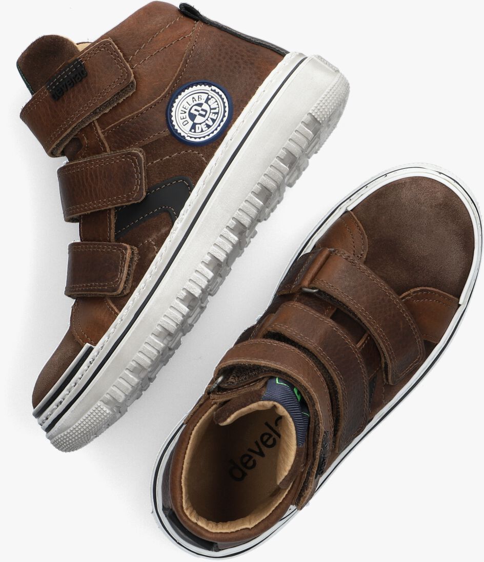 DEVELAB cognac develab hoge sneaker 47505