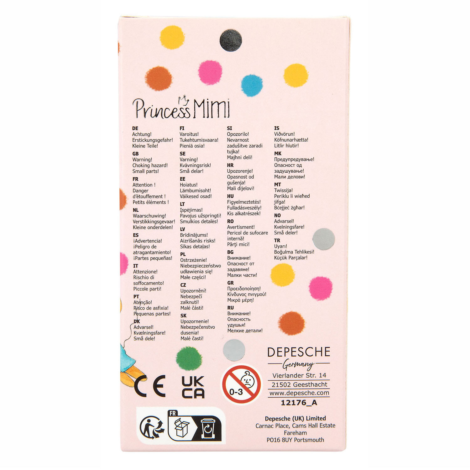 Princess Mimi Tricolor Waskrijt, 3st