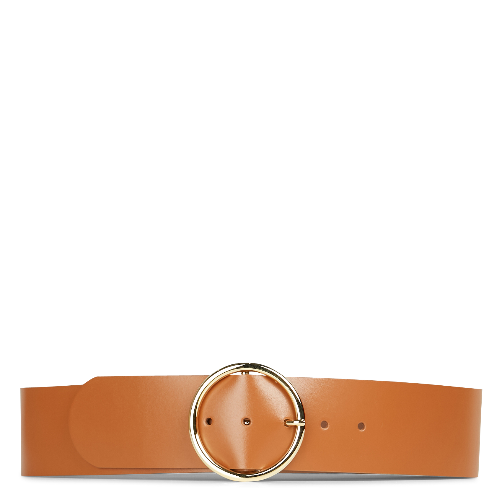 Ceinture large en cuir | Marron