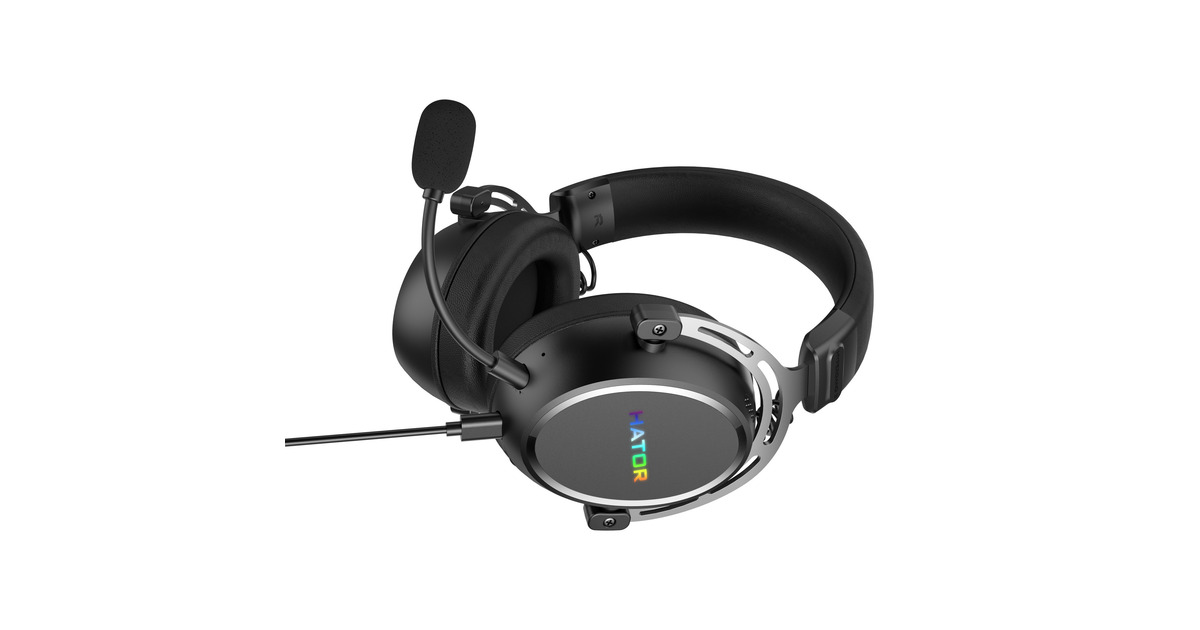 HatorHypergang 3 USB over-ear gaming headset  (Zwart, RGB, 7.1 Virtual Surround, USB / Bluetooth)