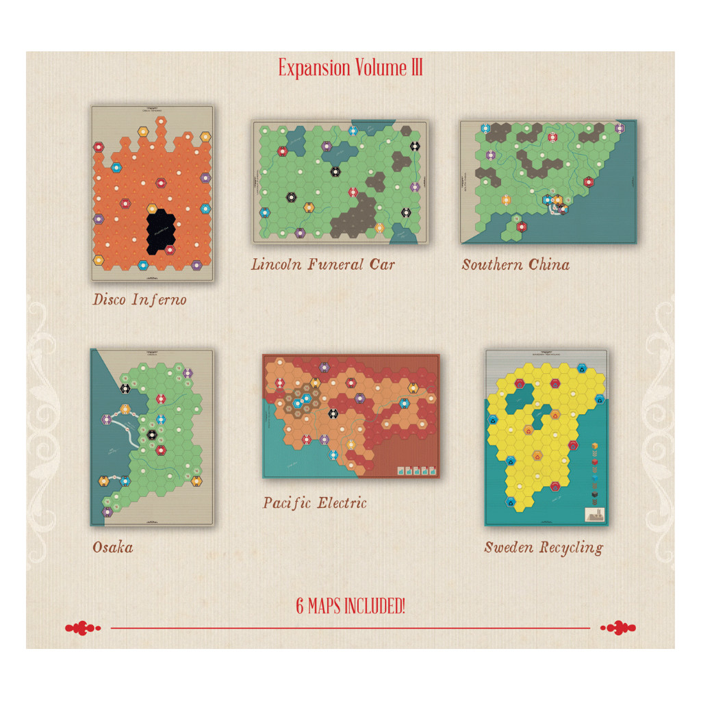 Age of Steam Deluxe: Map Expansion Volume III