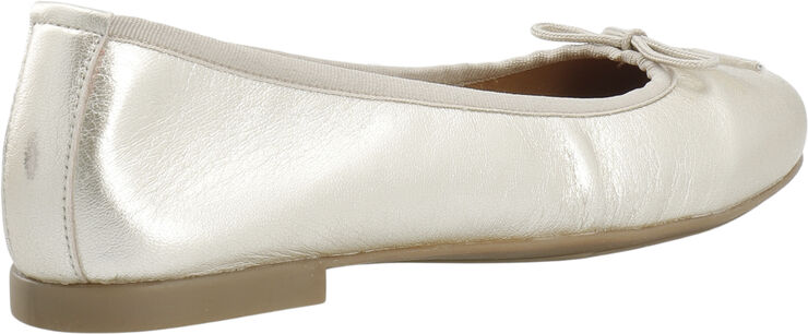 Cashott CASELVIRA Ballerina Metallic Leather Champagne