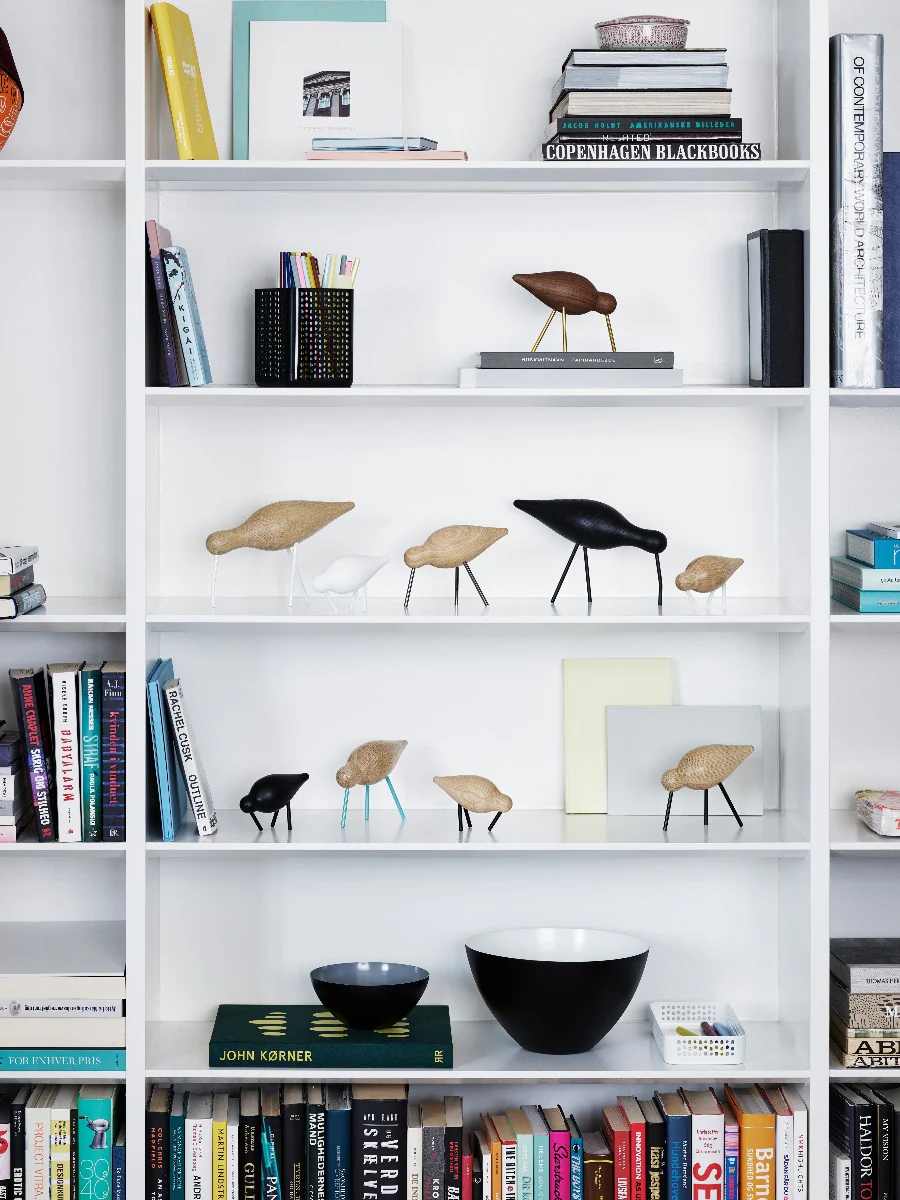 Normann Copenhagen  Shorebird, valnød/messing - 15x15x5,5 cm.