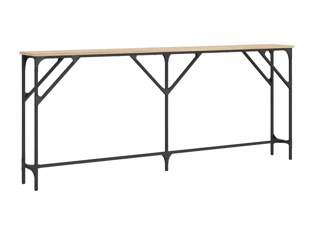 Table console chêne sonoma 180x23x75 cm bois d'ingénierie